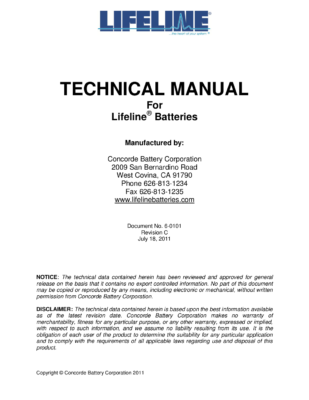 Batteries Lifeline manual
