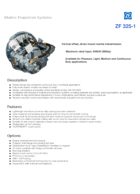 Transmission ZF 325-1