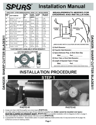 Spurs shaft Cutter Installation Guide 2